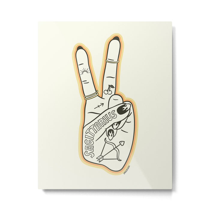 Sagittarius Hand Metal Print Gallery Image 1