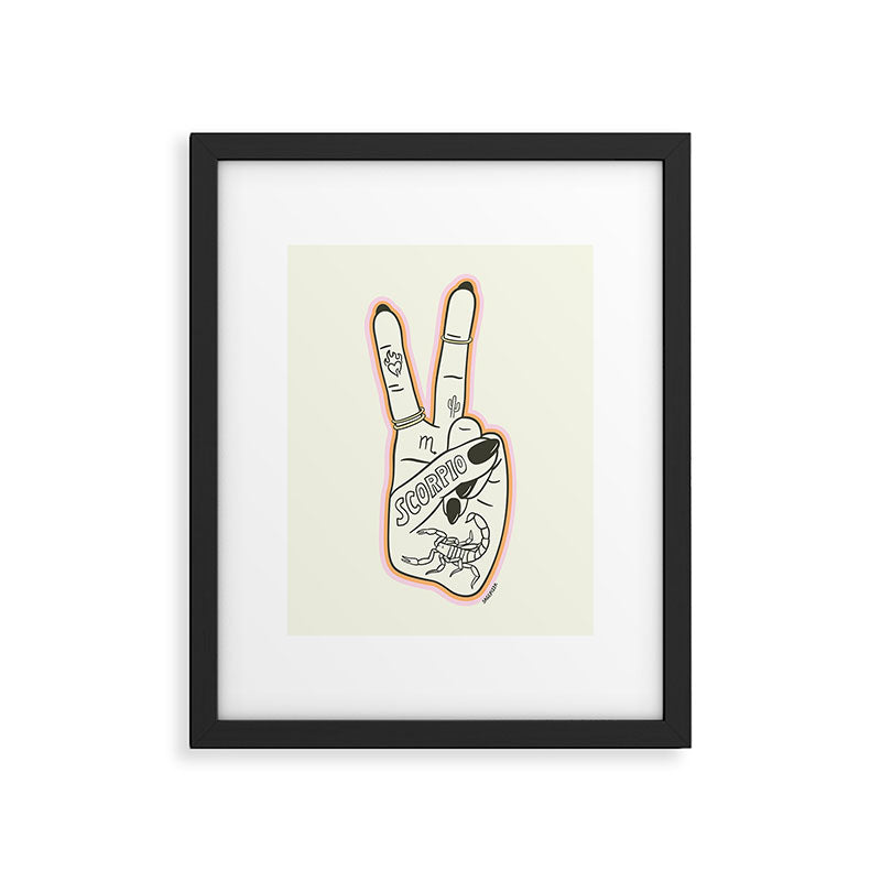 SCORPIO HAND Framed Art Print Gallery Image 5