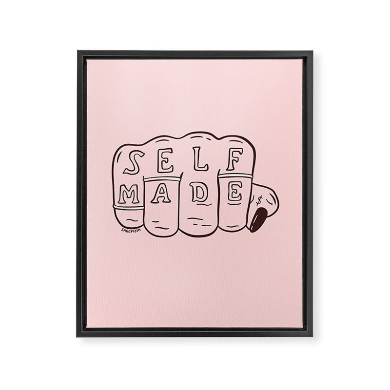 SELF MADE Framed Canvas Print Gallery Image 8