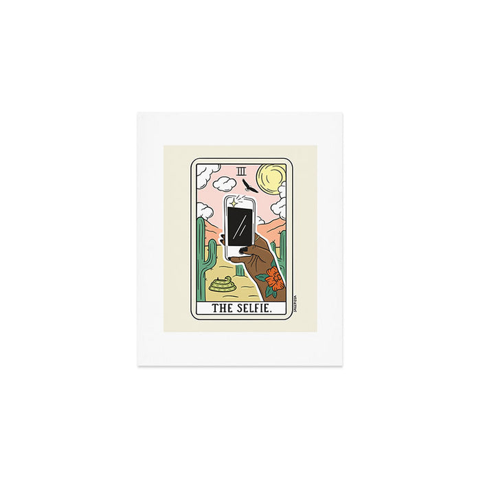 SELFIE READING (DARK) Art Print Gallery Image 1
