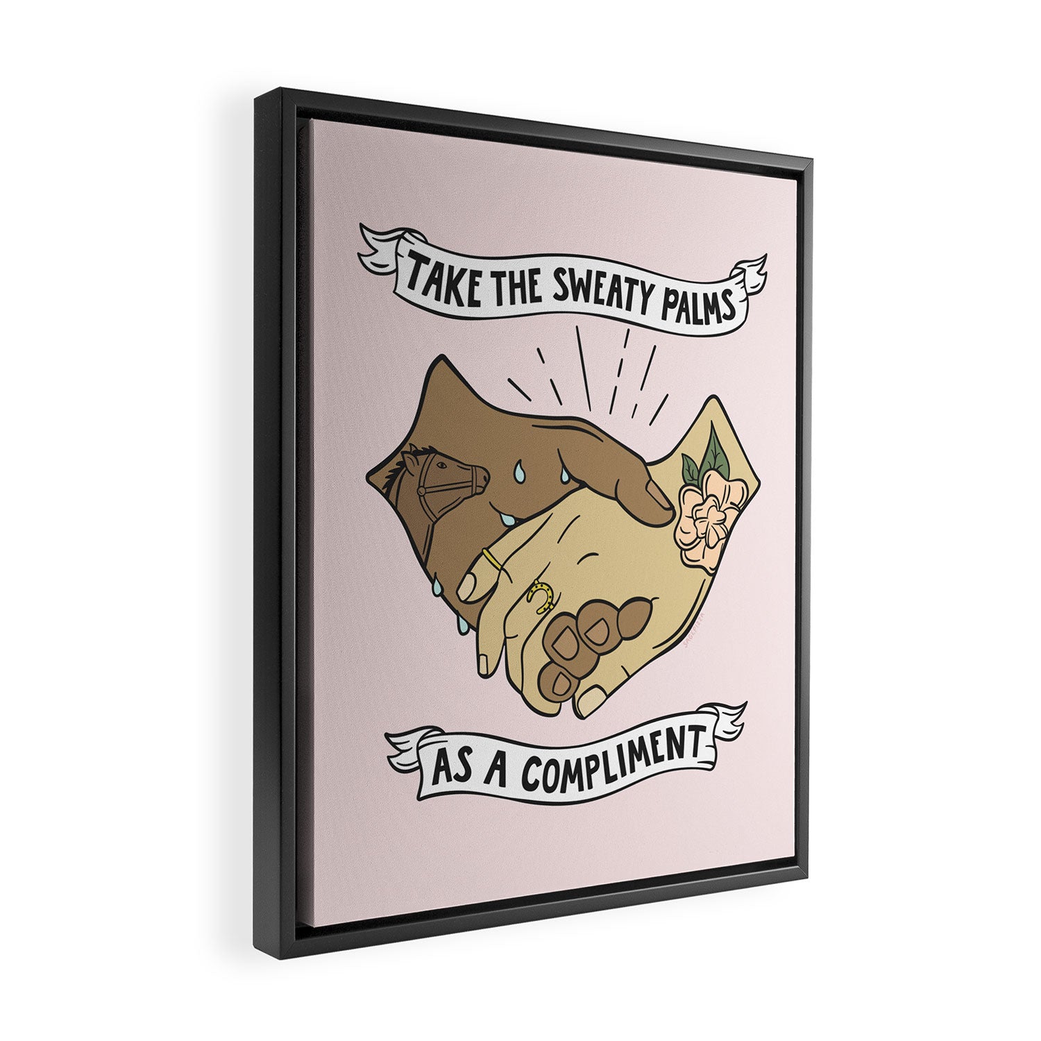 SWEATY PALMS Framed Canvas Print Gallery Image 2