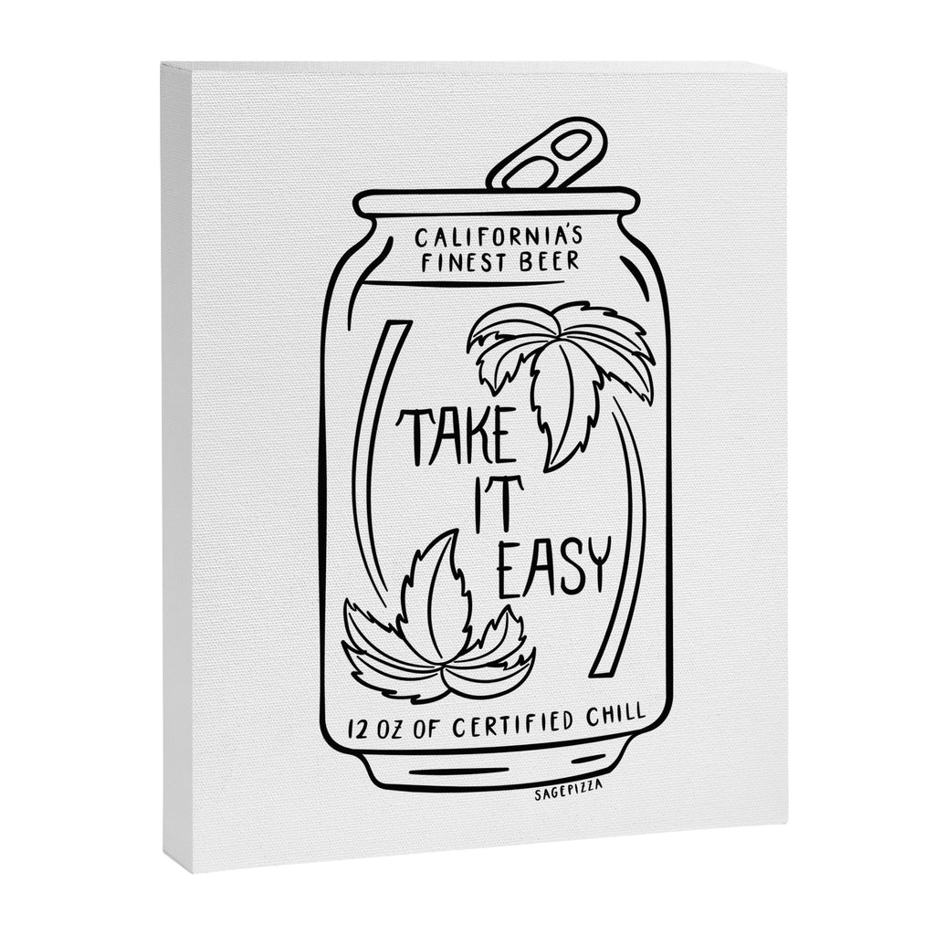 TAKE IT EASY BEER Canvas Print Gallery Image 6