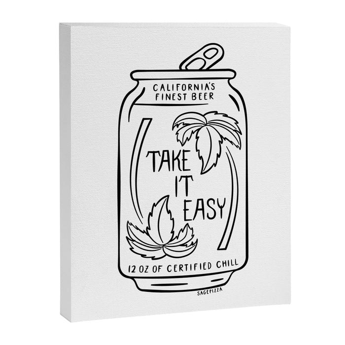 TAKE IT EASY BEER Canvas Print Gallery Image 1