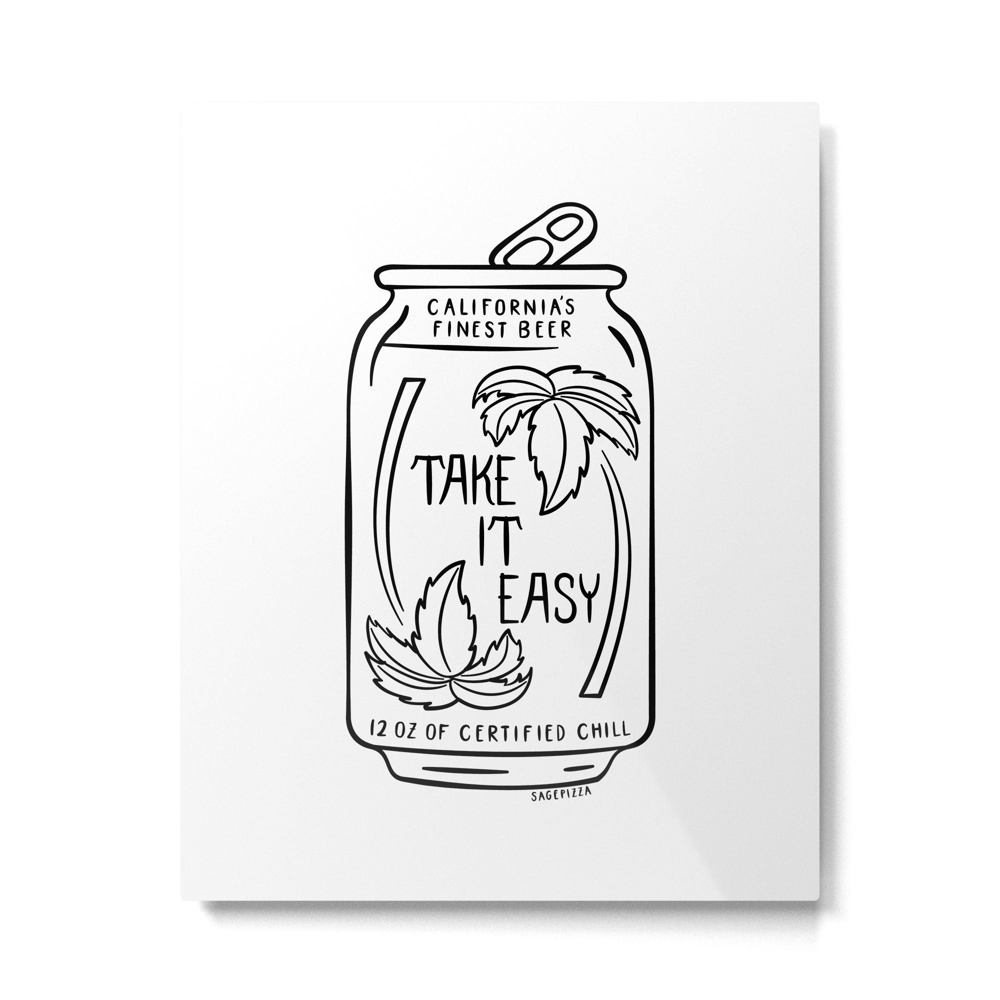 TAKE IT EASY BEER Metal Print Gallery Image 4