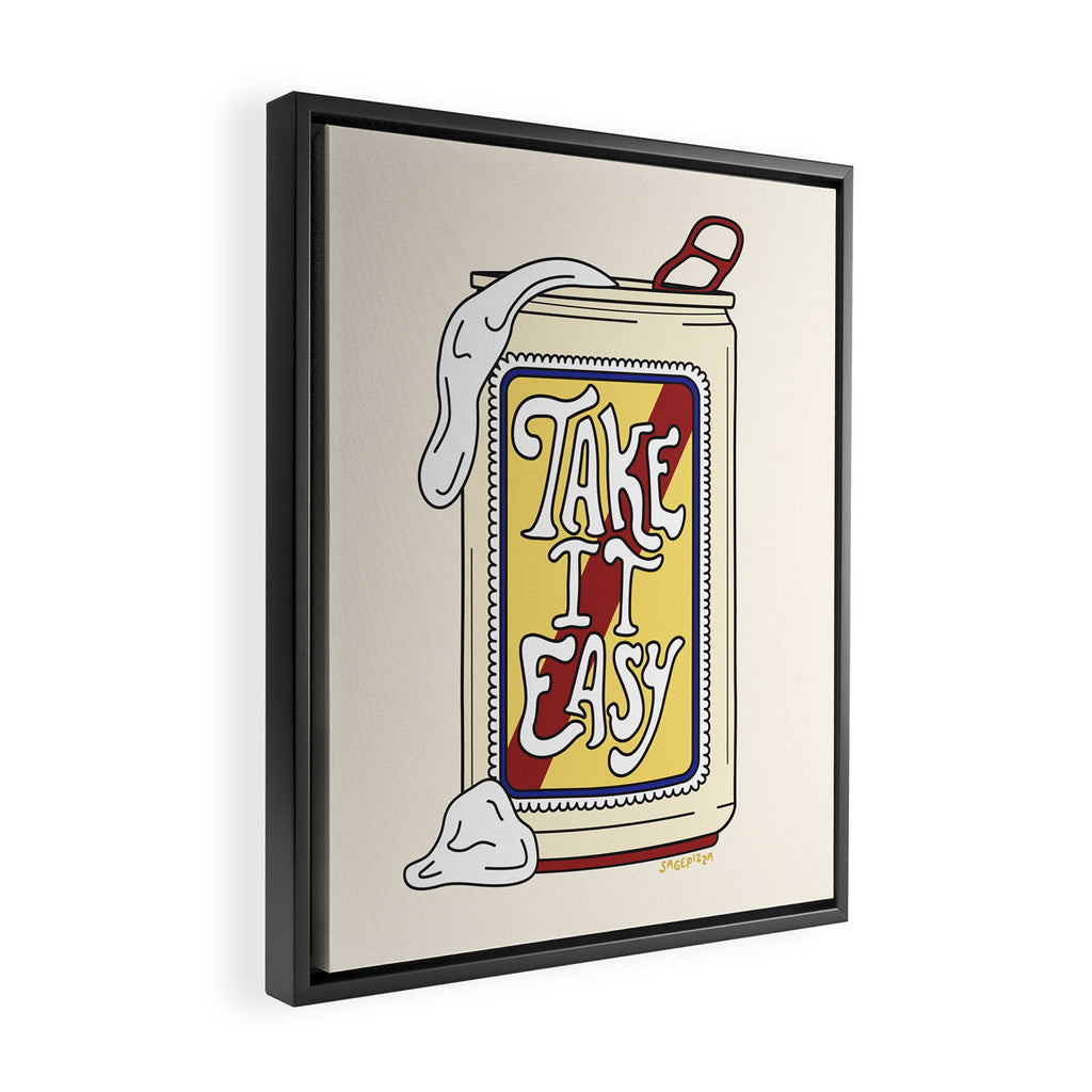 TAKE IT EASY Framed Canvas Print Gallery Image 2