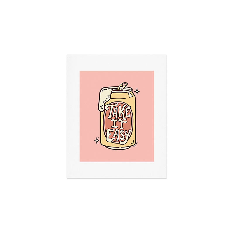 TAKE IT EASY (PINK) Art Print Gallery Image 1