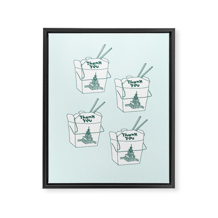 TAKEOUT Framed Canvas Print Gallery Image 1