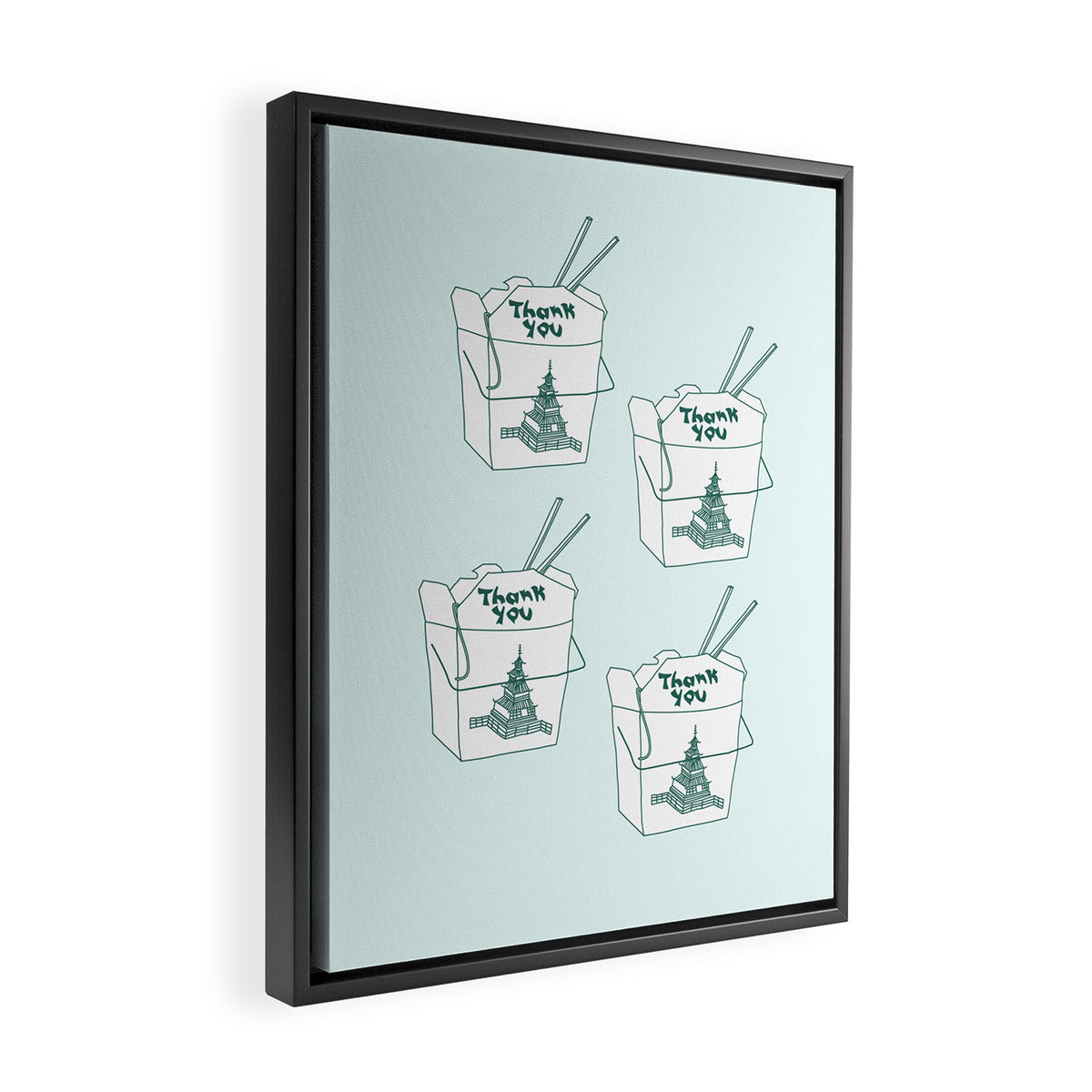 TAKEOUT Framed Canvas Print Gallery Image 2