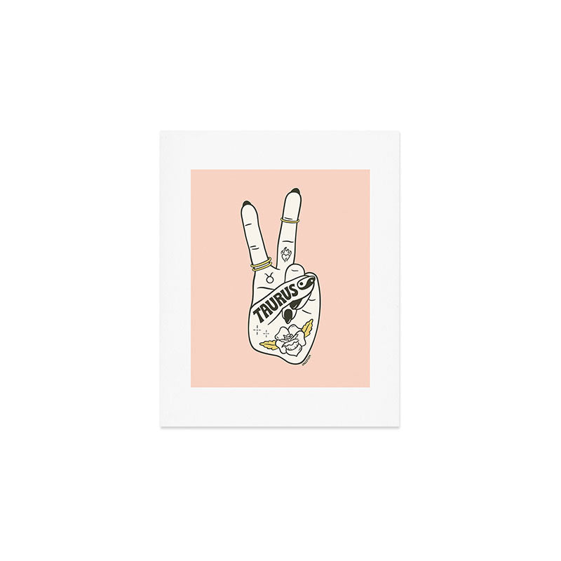 TAURUS (PEACE SIGN COLLECTION) Art Print Gallery Image 1