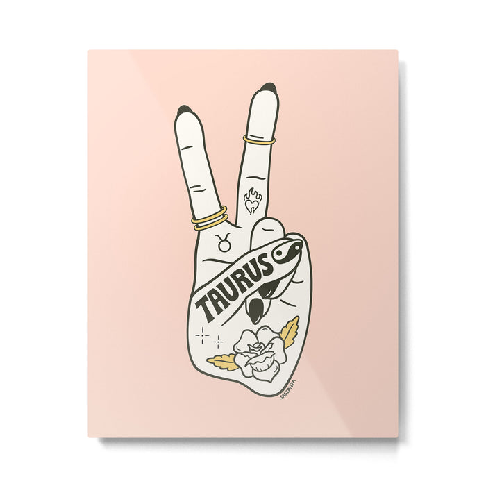 TAURUS (PEACE SIGN COLLECTION) Metal Print Gallery Image 1