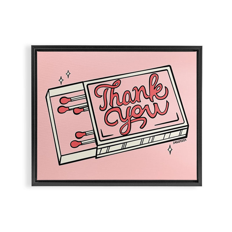 THANK YOU Framed Canvas Print Gallery Image 12