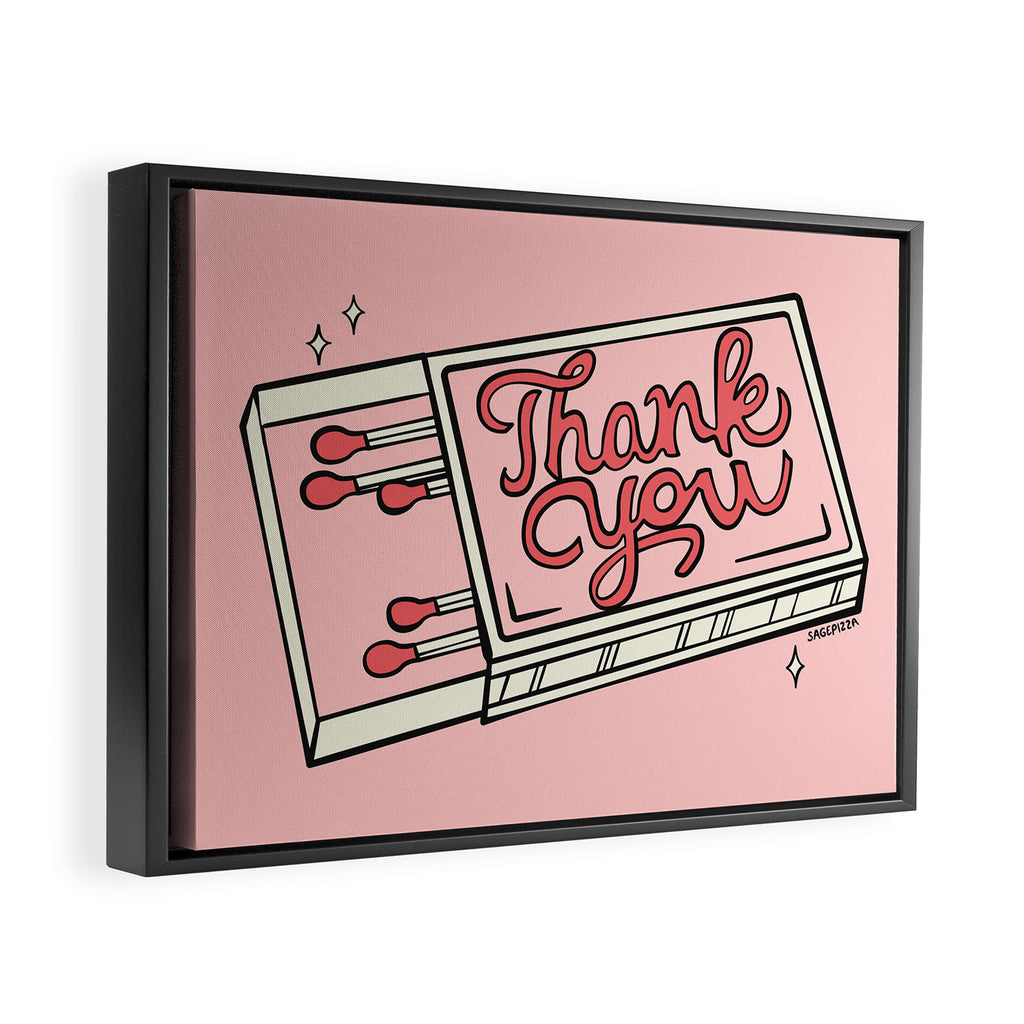 THANK YOU Framed Canvas Print Gallery Image 2