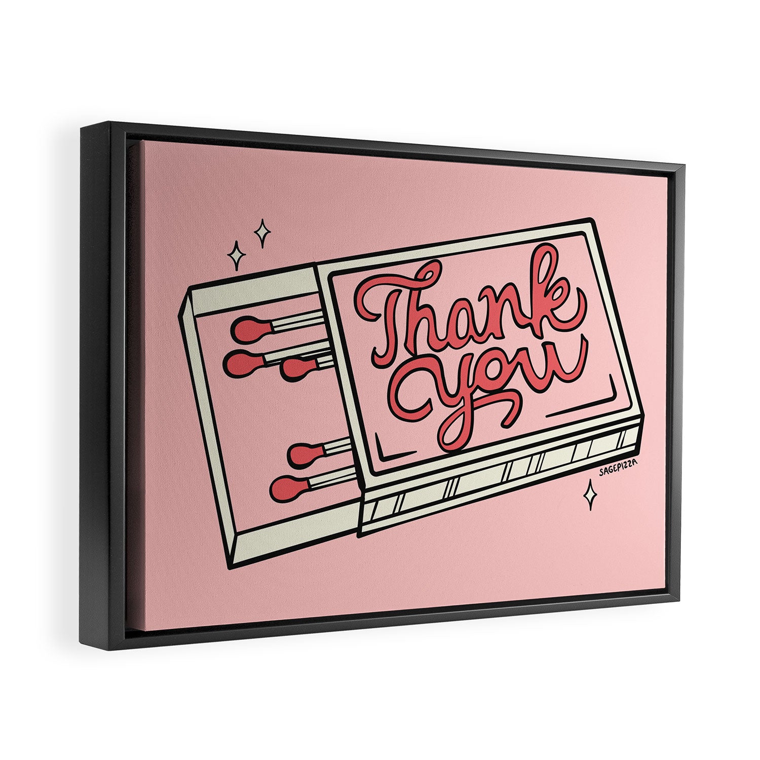 THANK YOU Framed Canvas Print Gallery Image 2