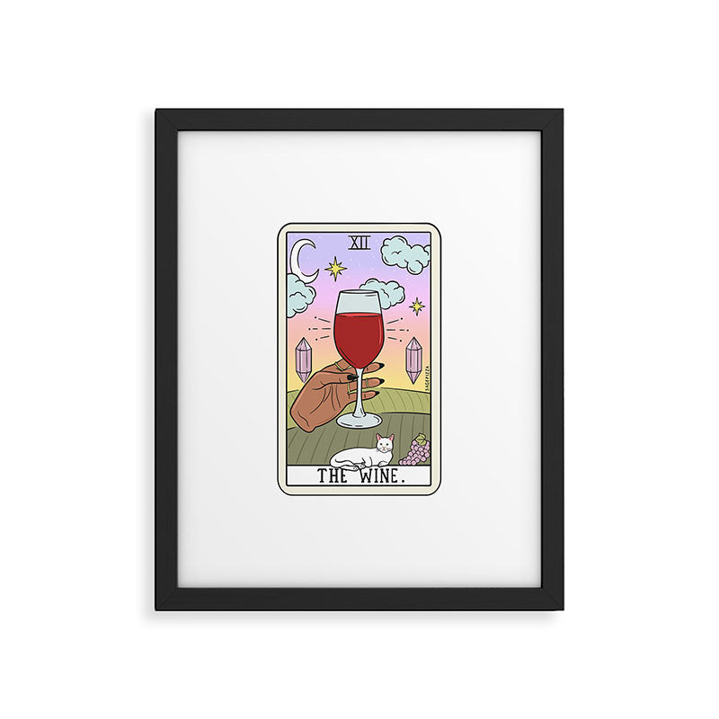 WINE READING (DARK) Framed Art Print Gallery Image 4