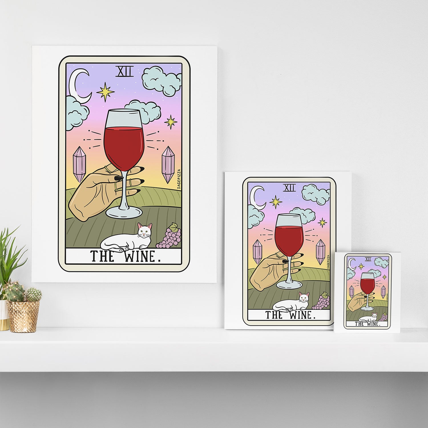 WINE READING (LIGHT) Canvas Print Gallery Image 3