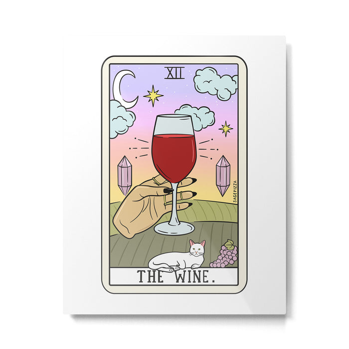 WINE READING (LIGHT) Metal Print Gallery Image 1