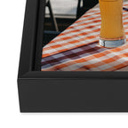 Après-ski drinks atop the Dolomites ski resort | Aperol Spritz with a view | Cocktail Photography  Framed Canvas Print Gallery Image 3