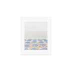 Blue Striped Umbrellas of the French Riviera | Nice, France beach photography Art Print Gallery Image 1
