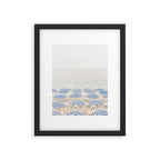 Blue Striped Umbrellas of the French Riviera | Nice, France beach photography Framed Art Print Gallery Image 5