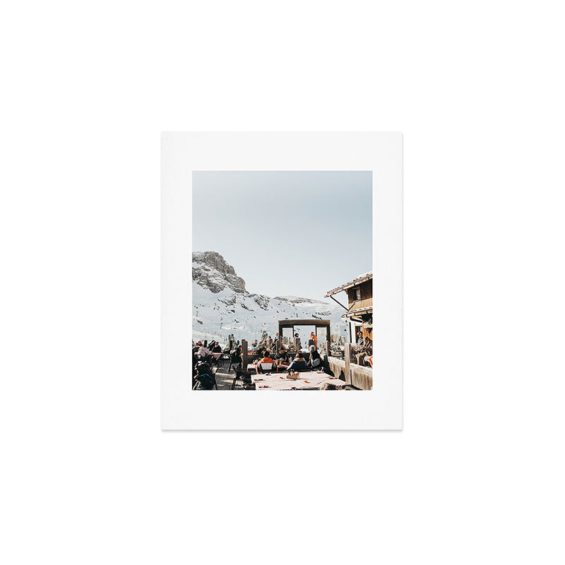 Dolomite Ski Resort | The definition of Mountaintop Après-ski definition | Norther Italy travel prints Art Print
