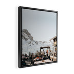 Dolomite Ski Resort | The definition of Mountaintop Après-ski definition | Norther Italy travel prints Framed Canvas Print Gallery Image 2