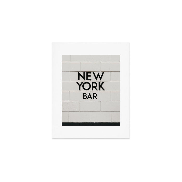 New York Bar sign, cocktail bar graphics, New York Art, NYC print  Art Print Gallery Image 1