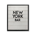 New York Bar sign, cocktail bar graphics, New York Art, NYC print  Framed Canvas Print Gallery Image 6