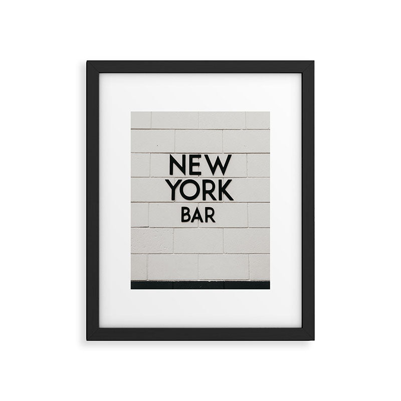 New York Bar sign, cocktail bar graphics, New York Art, NYC print  Framed Art Print Gallery Image 5