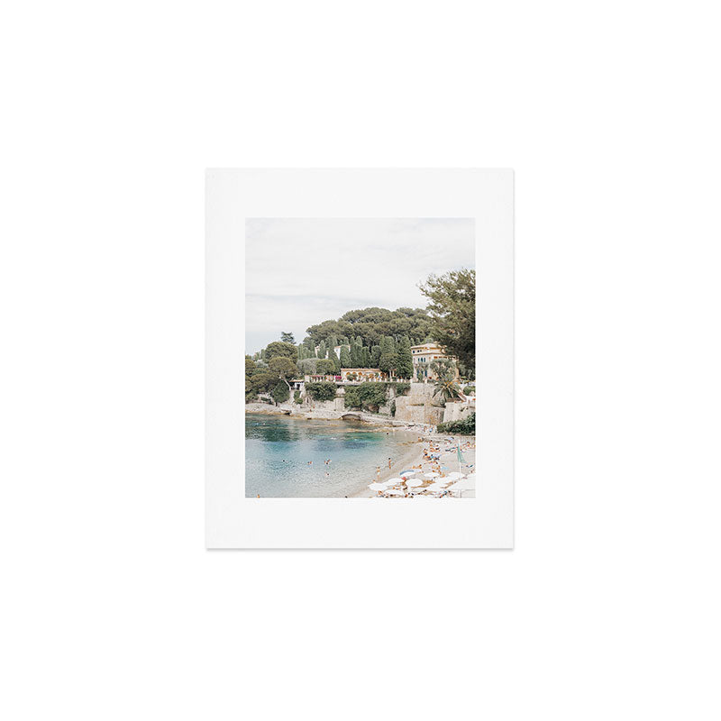 Saint-Jean Cap Ferrat Dreamy Italian Beach | Italian beach travel photographs Art Print Gallery Image 1