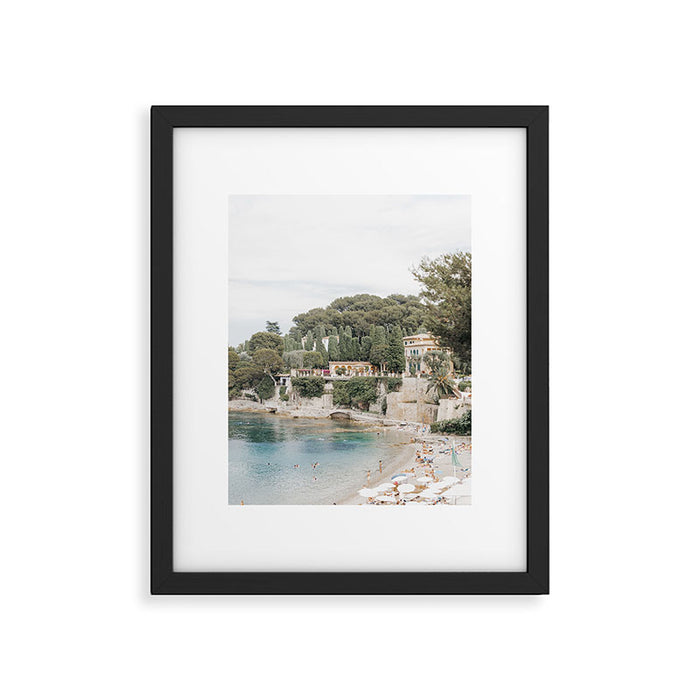 Saint-Jean Cap Ferrat Dreamy Italian Beach | Italian beach travel photographs Framed Art Print Gallery Image 1