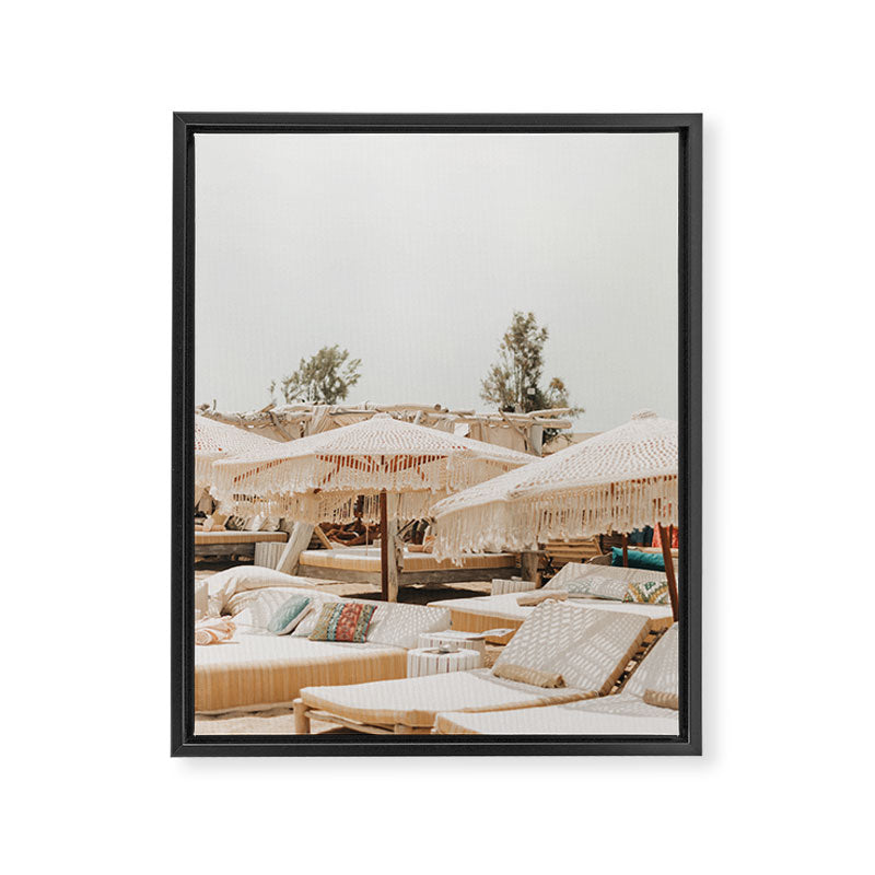 Saint-Tropez Beach Club Summer vibes | dreamy French Riviera Photography Framed Canvas Print Gallery Image 6