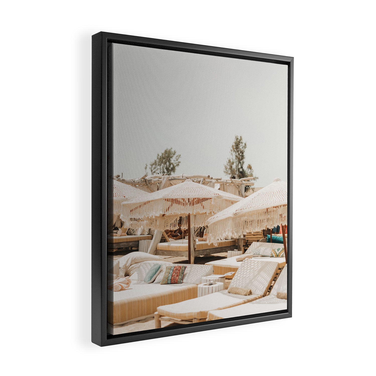 Saint-Tropez Beach Club Summer vibes | dreamy French Riviera Photography Framed Canvas Print Gallery Image 2