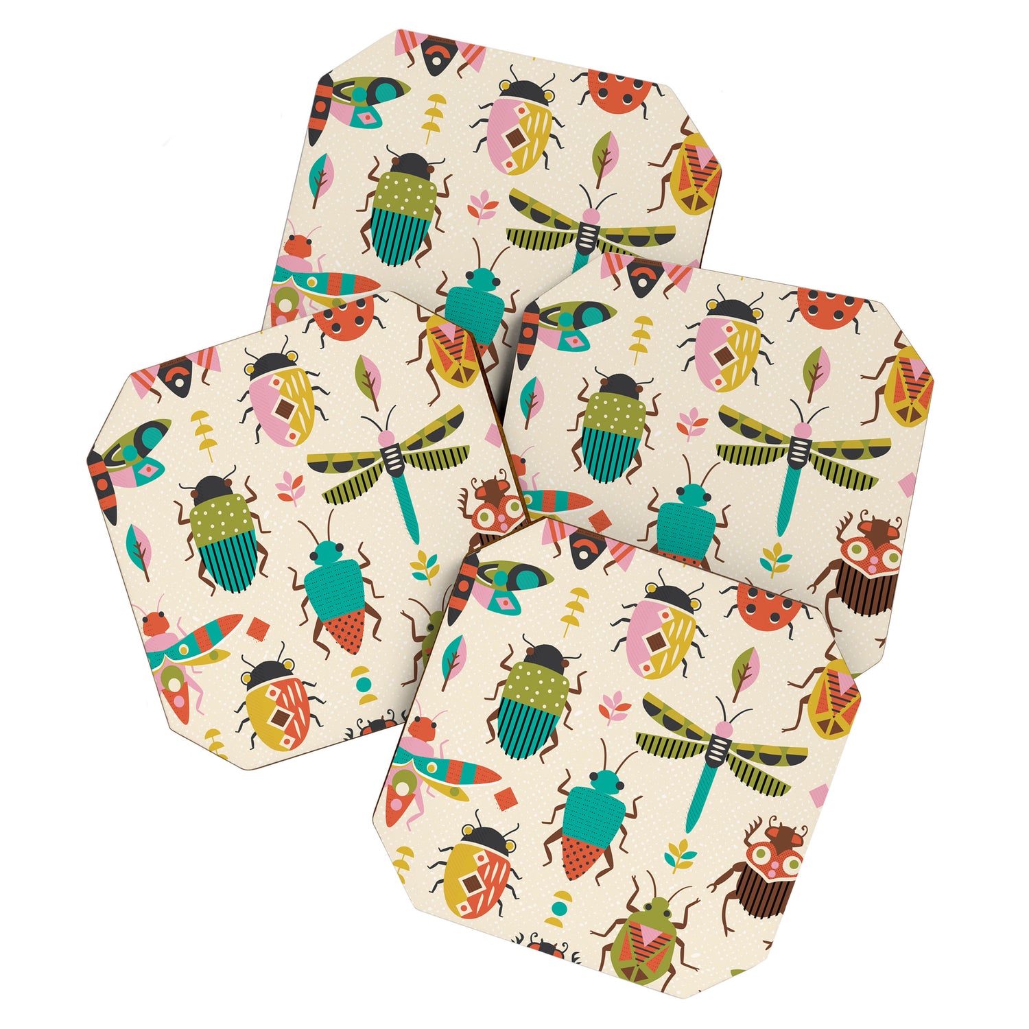 Mid century bugs Coaster Gallery Image 1