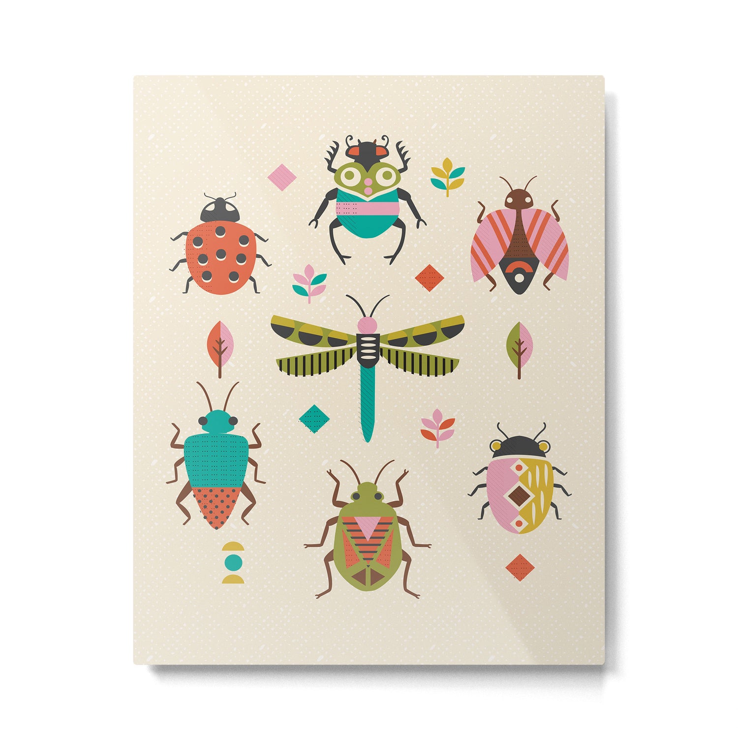 Mid century bugs Metal Print Gallery Image 6