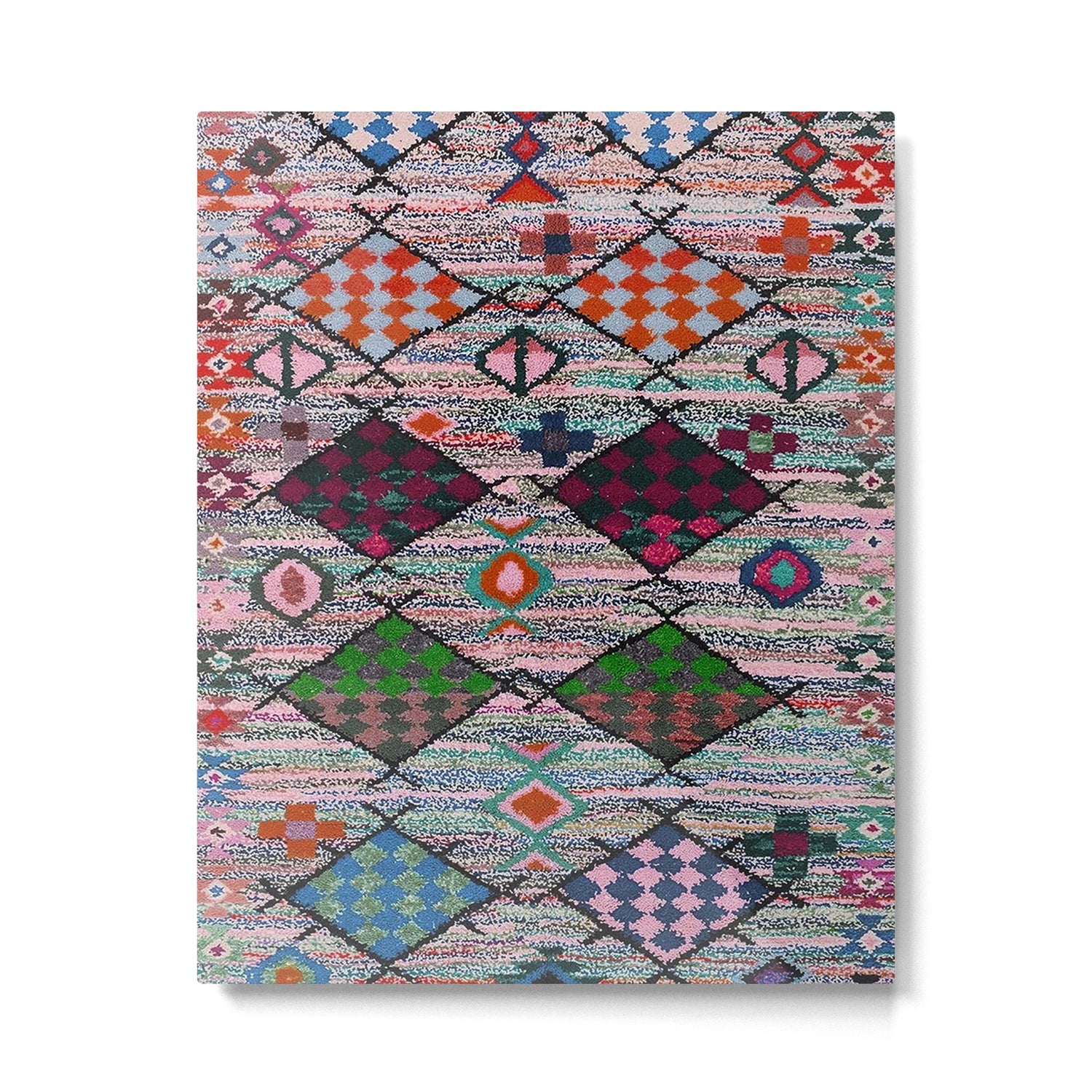 Abstract Moroccan Geometric Textile Print Metal Print Gallery Image 6