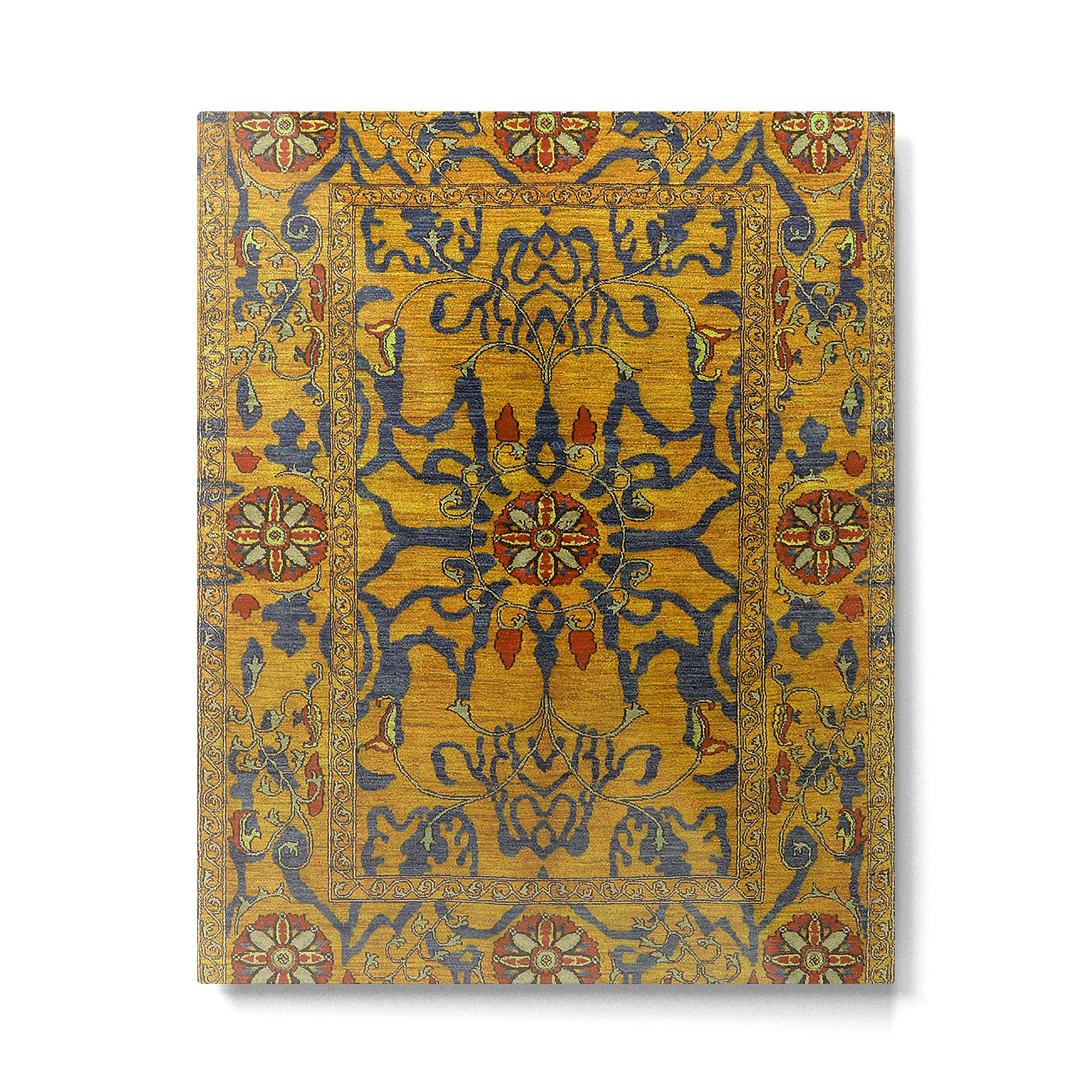 Bohemian Ochre Heritage Pattern Metal Print Gallery Image 6