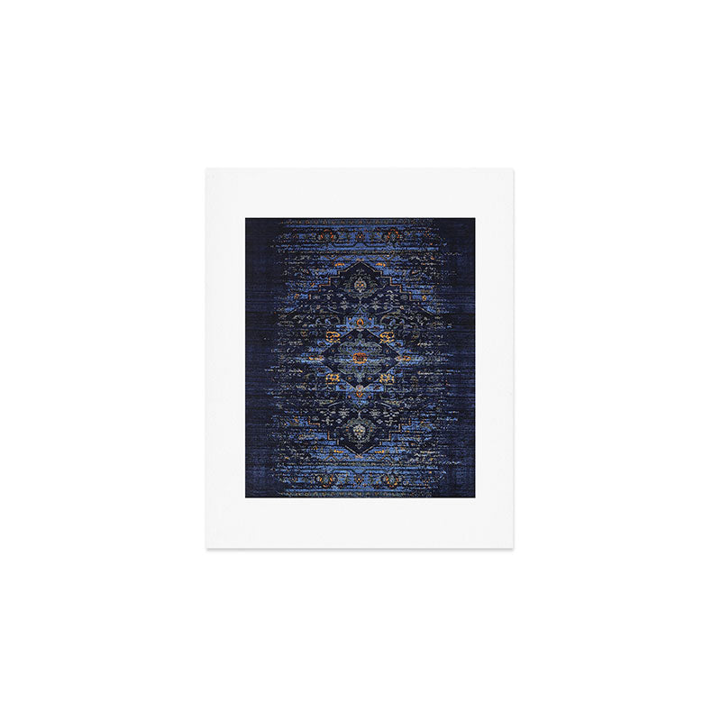 Dark Vintage Traditional Oriental Rug Art Print Gallery Image 1