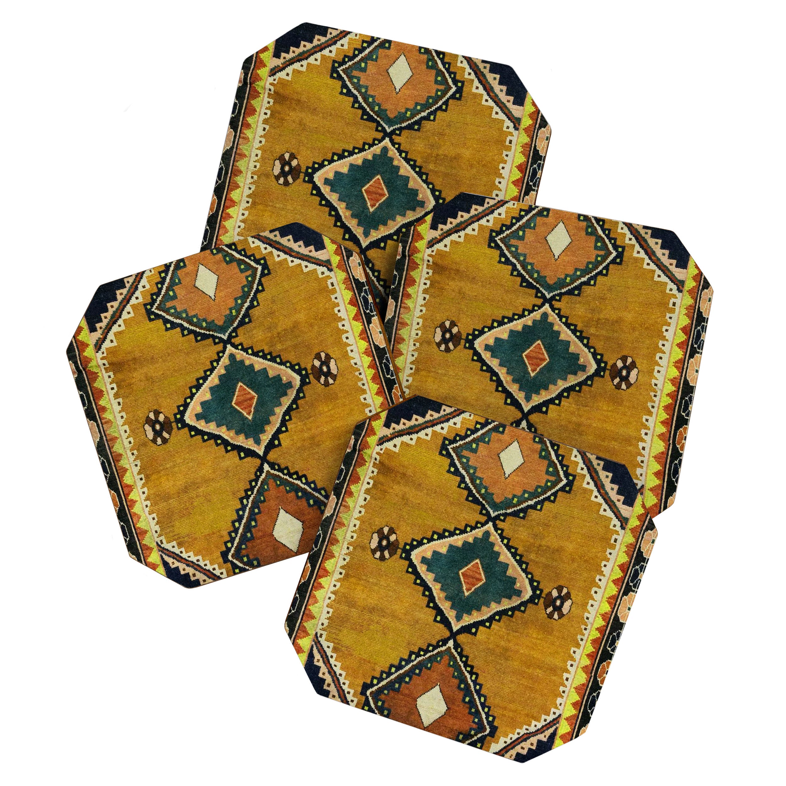 Desert Sunburst Tribal Mosaic Coaster Gallery Image 1