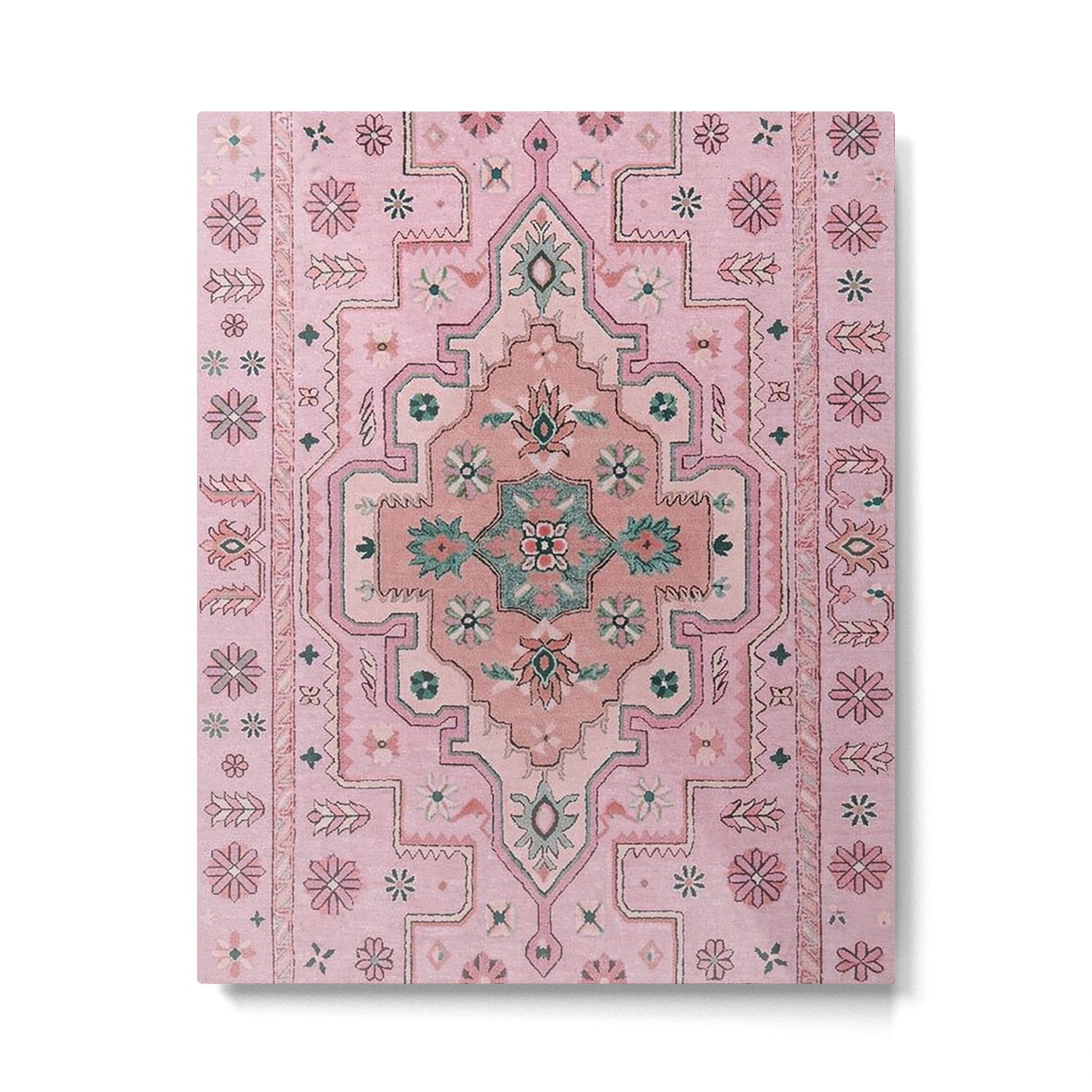 Dusty Rose Antique Persian Pattern Metal Print Gallery Image 6