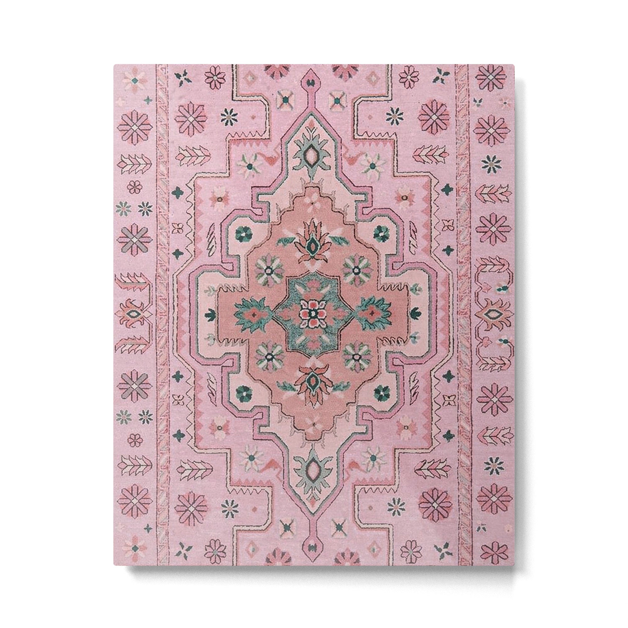 Dusty Rose Antique Persian Pattern Metal Print Gallery Image 6