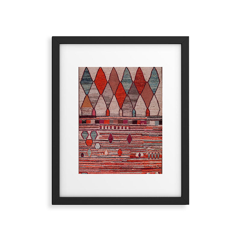 Earthy Berber Geometry Framed Art Print Gallery Image 6