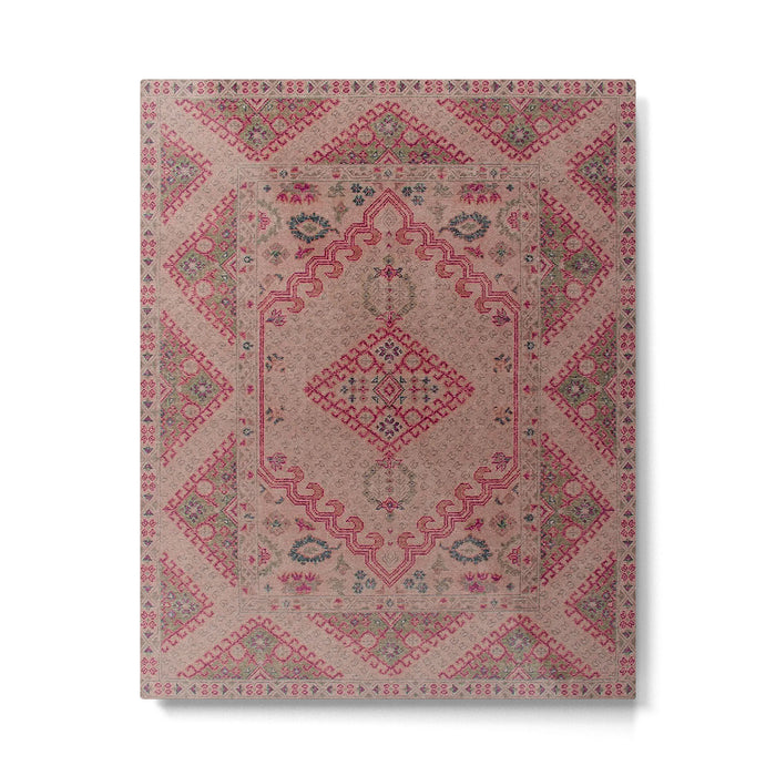 Earthy Kilim Geometric Medallion Metal Print Gallery Image 1
