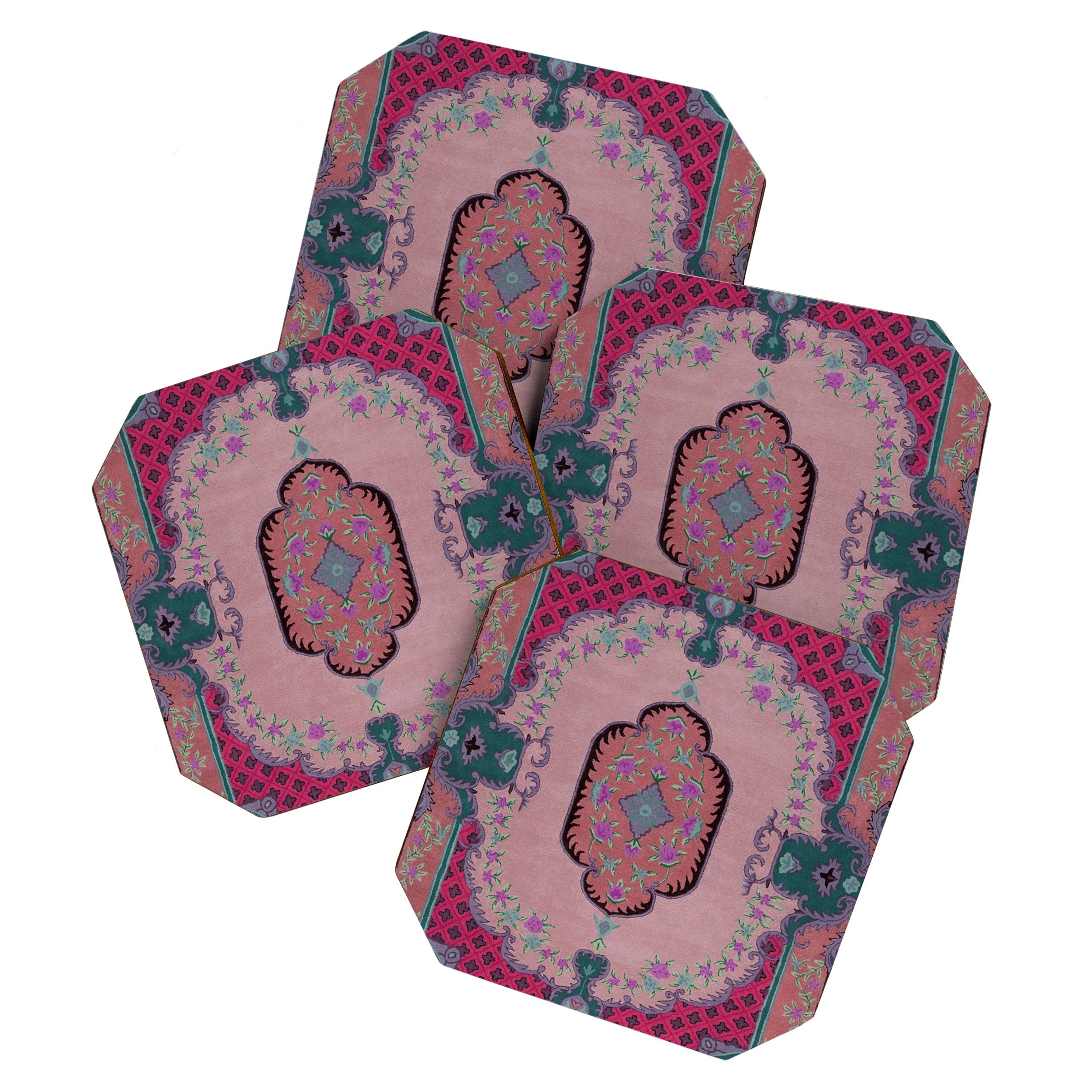 Floral Arabesque Medallion Coaster Gallery Image 1
