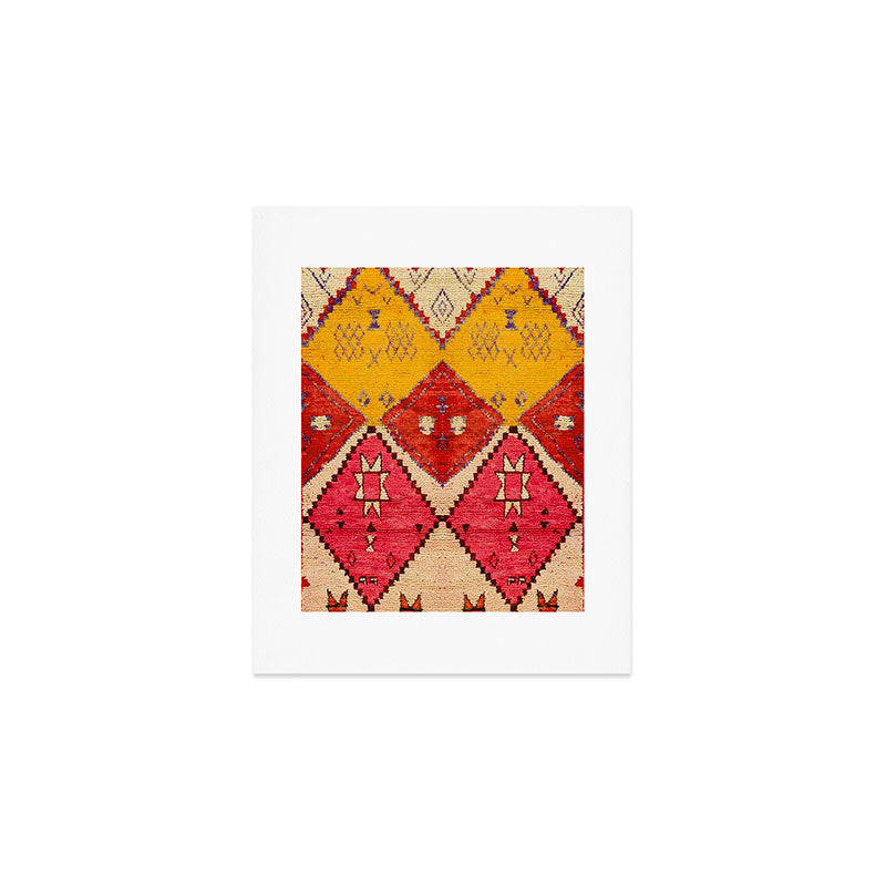 Heritage Moroccan Berber Carpet Design Art Print Gallery Image 1