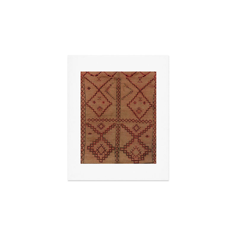 Heritage Moroccan Berber Carpet Design B29 Art Print Gallery Image 1
