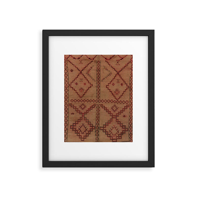 Heritage Moroccan Berber Carpet Design B29 Framed Art Print Gallery Image 6