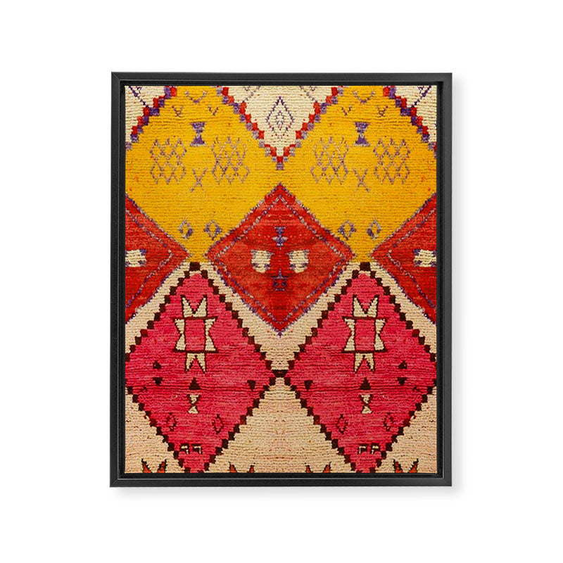 Heritage Moroccan Berber Carpet Design Framed Canvas Print Gallery Image 8