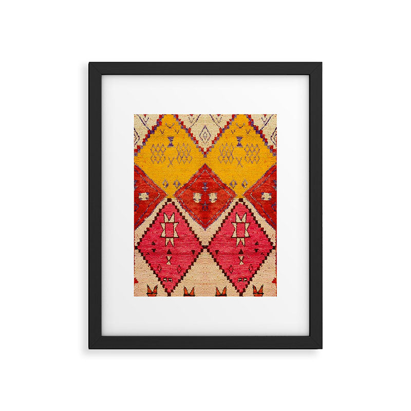 Heritage Moroccan Berber Carpet Design Framed Art Print Gallery Image 6