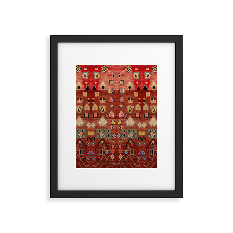 Heritage Moroccan Berber Style Design D9 Framed Art Print Gallery Image 6