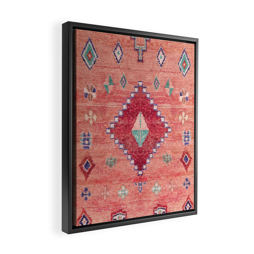 Heritage Moroccan Rug Style Design Framed Canvas Print Gallery Image 2